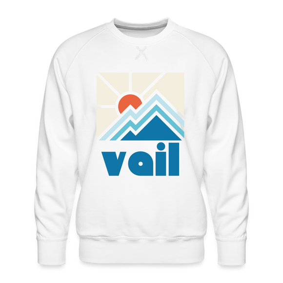 Premium Vail, Colorado Sweatshirt - Min Mountain - white