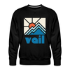 Premium Vail, Colorado Sweatshirt - Min Mountain - black