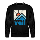 Premium Vail, Colorado Sweatshirt - Min Mountain - black