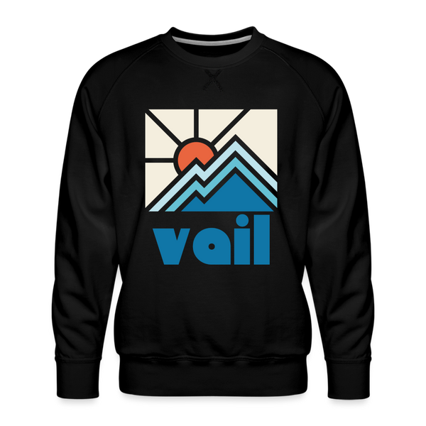 Premium Vail, Colorado Sweatshirt - Min Mountain - black