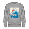 Premium Vail, Colorado Sweatshirt - Min Mountain - heather grey