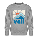 Premium Vail, Colorado Sweatshirt - Min Mountain - heather grey