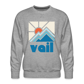 Premium Vail, Colorado Sweatshirt - Min Mountain - heather grey