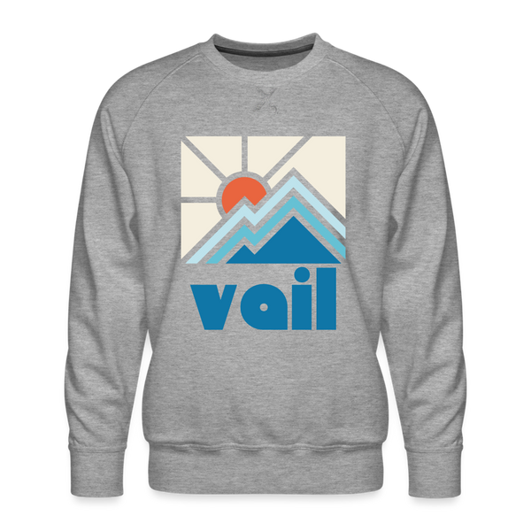 Premium Vail, Colorado Sweatshirt - Min Mountain - heather grey
