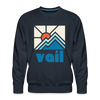 Premium Vail, Colorado Sweatshirt - Min Mountain - navy