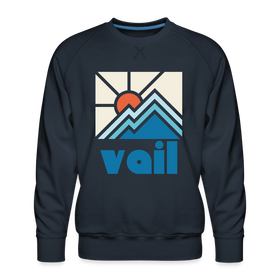 Premium Vail, Colorado Sweatshirt - Min Mountain - navy