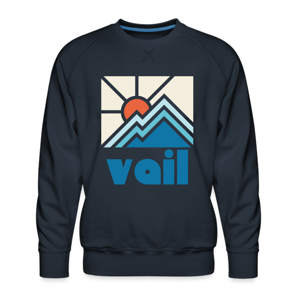 Premium Vail, Colorado Sweatshirt - Min Mountain - navy