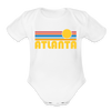 Atlanta, Georgia Baby Bodysuit Retro Sun - white