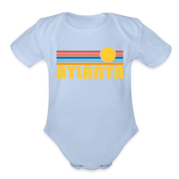 Atlanta, Georgia Baby Bodysuit Retro Sun - sky