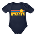 Atlanta, Georgia Baby Bodysuit Retro Sun - dark navy