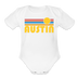 Austin, Texas Baby Bodysuit Retro Sun - white