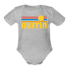Austin, Texas Baby Bodysuit Retro Sun - heather grey