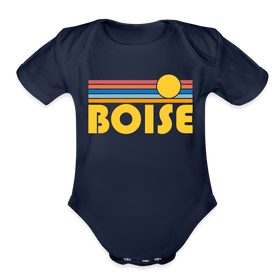 Boise, Idaho Baby Bodysuit Retro Sun