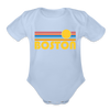 Boston, Massachusetts Baby Bodysuit Retro Sun - sky