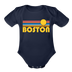 Boston, Massachusetts Baby Bodysuit Retro Sun - dark navy