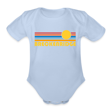 Breckenridge, Colorado Baby Bodysuit Retro Sun - sky
