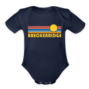 Breckenridge, Colorado Baby Bodysuit Retro Sun - dark navy