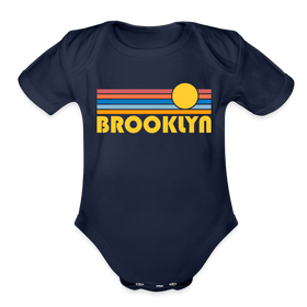 Brooklyn, New York Baby Bodysuit Retro Sun