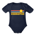 Charleston, South Carolina Baby Bodysuit Retro Sun - dark navy