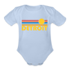 Detroit, Michigan Baby Bodysuit Retro Sun - sky