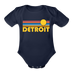 Detroit, Michigan Baby Bodysuit Retro Sun - dark navy
