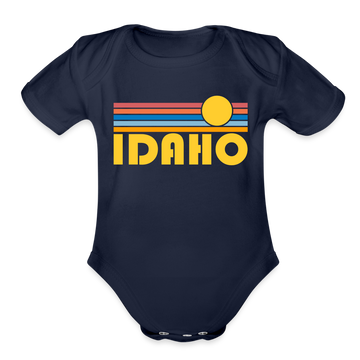 Idaho Baby Bodysuit Retro Sun - dark navy