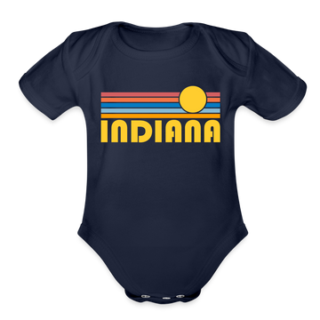 Indiana Baby Bodysuit Retro Sun - dark navy