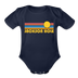 Jackson Hole, Wyoming Baby Bodysuit Retro Sun - dark navy