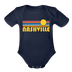 Nashville, Tennessee Baby Bodysuit Retro Sun - dark navy