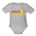 North Carolina Baby Bodysuit Retro Sun - heather grey