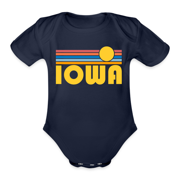 Iowa Baby Bodysuit Retro Sun - dark navy