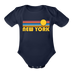 New York, New York Baby Bodysuit Retro Sun - dark navy