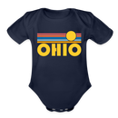 Ohio Baby Bodysuit Retro Sun - dark navy