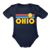 Ohio Baby Bodysuit Retro Sun - dark navy