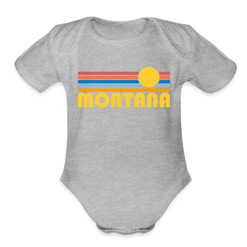 Montana Baby Bodysuit Retro Sun - heather grey