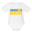 Maine Baby Bodysuit Retro Sun - white