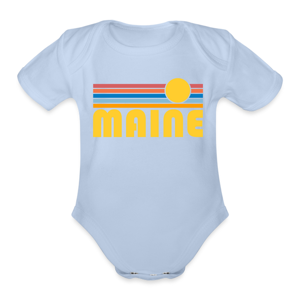Maine Baby Bodysuit Retro Sun - sky