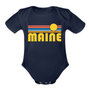 Maine Baby Bodysuit Retro Sun - dark navy