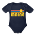 Maine Baby Bodysuit Retro Sun - dark navy