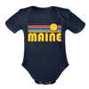 Maine Baby Bodysuit Retro Sun - dark navy