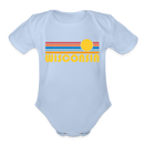 Wisconsin Baby Bodysuit Retro Sun - sky