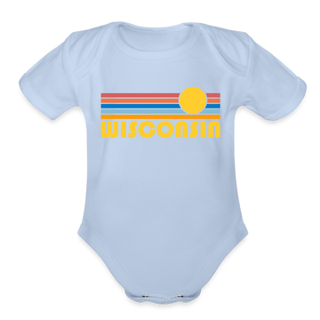 Wisconsin Baby Bodysuit Retro Sun - sky