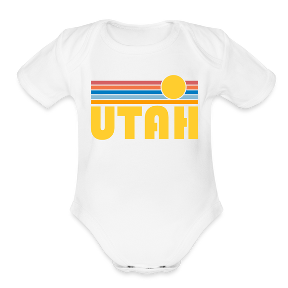Utah Baby Bodysuit Retro Sun - white
