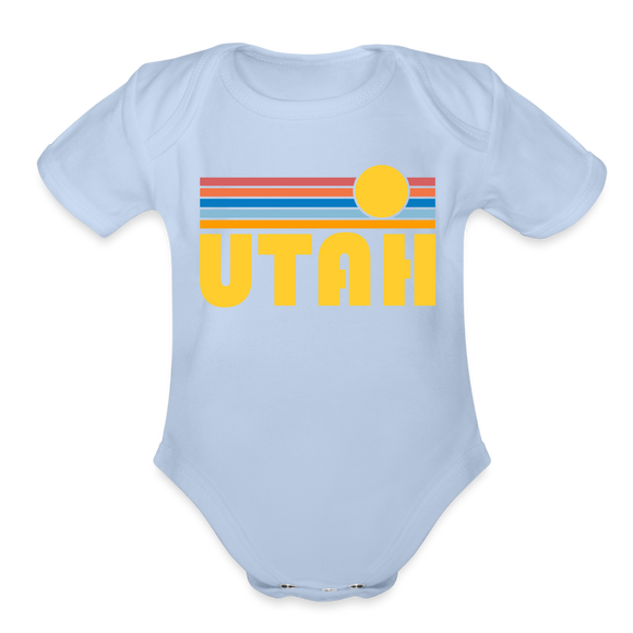 Utah Baby Bodysuit Retro Sun - sky