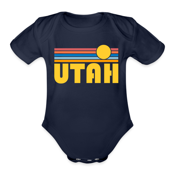 Utah Baby Bodysuit Retro Sun - dark navy