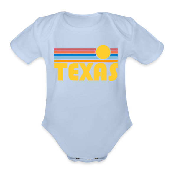 Texas Baby Bodysuit Retro Sun - sky