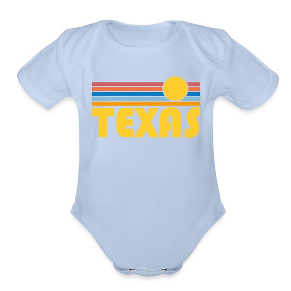 Texas Baby Bodysuit Retro Sun - sky