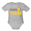 Texas Baby Bodysuit Retro Sun - heather grey