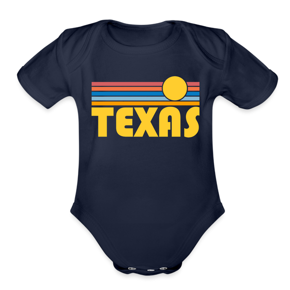 Texas Baby Bodysuit Retro Sun - dark navy