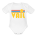 Vail, Colorado Baby Bodysuit Retro Sun - white